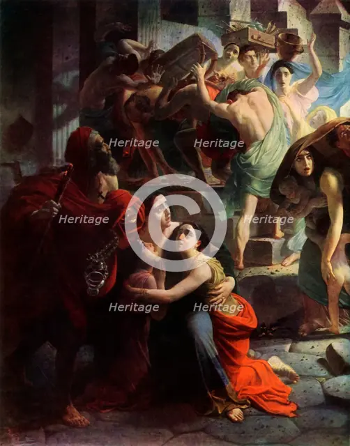 'The Last Day of Pompeii', 1833, detail, (1965).  Creator: Karl Briullov.