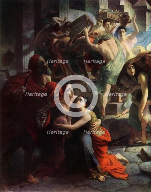 'The Last Day of Pompeii', 1833, detail, (1965).  Creator: Karl Briullov.