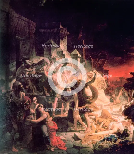 'The Last Day of Pompeii' Detail, 1833. Creator: Karl Briullov.