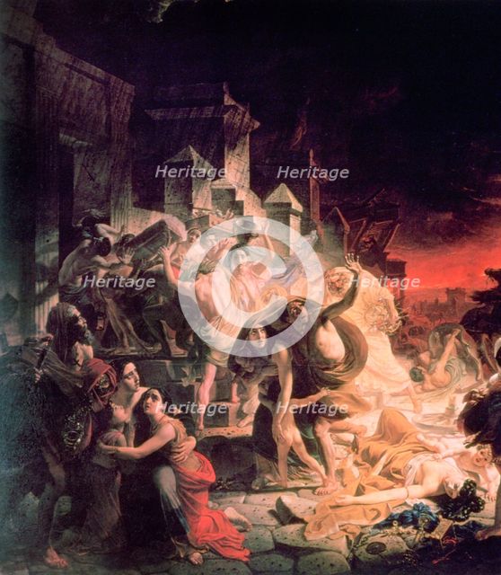 'The Last Day of Pompeii' Detail, 1833. Creator: Karl Briullov.