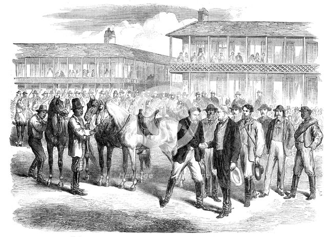 The Last Days of the Confederate Government...Jefferson Davis bidding farewell to his escort, 1865. Creator: Unknown.
