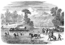 The Last Days of the Confederate Government...crossing the Pe-Dee River, North Carolina, 1865. Creator: Unknown