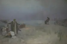 The Last Days of Jan Amos Komenský in Naarden (The cycle The Slav Epic), 1912. Creator: Mucha, Alfons Marie (1860-1939)