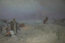 The Last Days of Jan Amos Komenský in Naarden (The cycle The Slav Epic), 1912. Creator: Mucha, Alfons Marie (1860-1939)