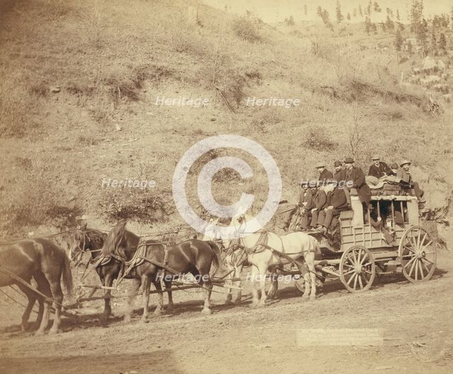 The last Deadwood Coach Last trip of the famous Deadwood Coach, 1890. Creator: John C. H. Grabill.