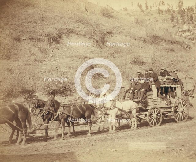The last Deadwood Coach Last trip of the famous Deadwood Coach, 1890. Creator: John C. H. Grabill.