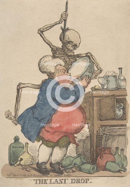 The Last Drop, April 5, 1801., April 5, 1801. Creator: Thomas Rowlandson.