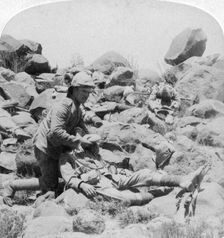 The last drop battlefield scene, Dordrecht, South Africa, Boer War, 30 December, 1900. Artist: Underwood & Underwood