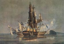 The Last Franco-British Frigate Action c1815. Artist: Nicholas Pocock