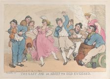 The Last Jig or Adieu to Old England, January 20, 1818., January 20, 1818. Creator: Thomas Rowlandson