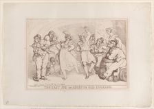 The Last Jig or Adieu to Old England, January 20, 1818., January 20, 1818. Creator: Thomas Rowlandson