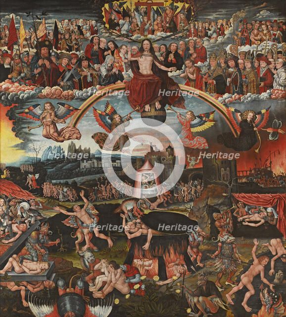 The Last Judgment, 1526. Creator: Adriaan Moreels and Pieter Van Boven (active 1526).