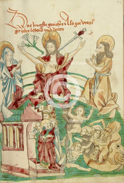 The Last Judgment; Barlaam und Josaphat, 1469. Creators: Hans Schilling, Diebolt Lauber.