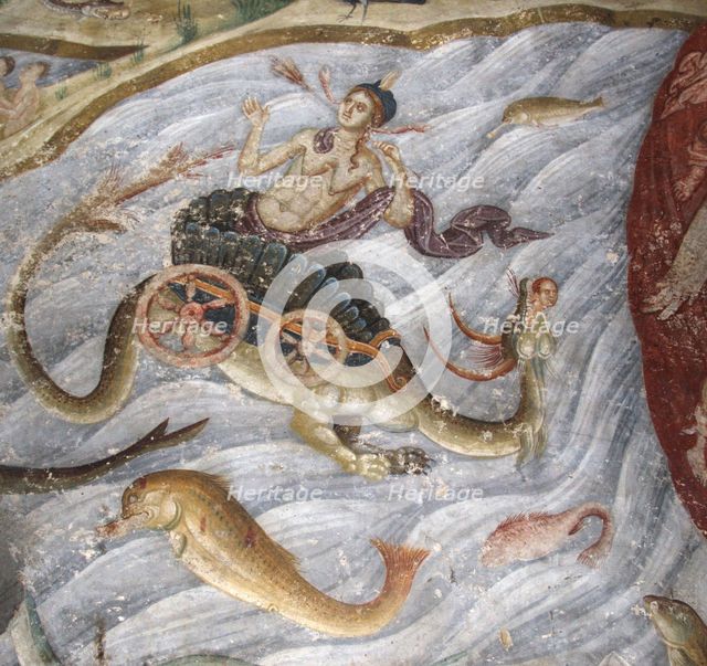 The Last Judgment. Detail: The sea gave up its dead, 1321-1322. Artist: Anonymous  