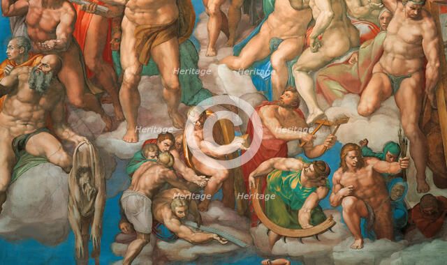 The Last Judgment (Fresco of the Sistine Chapel in the Vatican), 1536-1541. Creator: Buonarroti, Michelangelo (1475-1564).