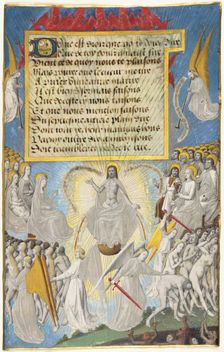 The Last Judgment from Les Sept Articles de la Foi by Jean Chappuis, c. 1470. Creator: Francois Fouquet
