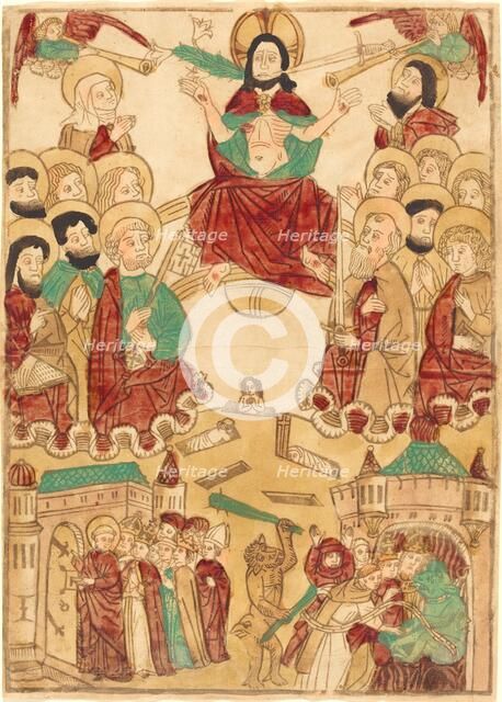 The Last Judgment with the Apostles, c. 1460. Creator: Unknown.