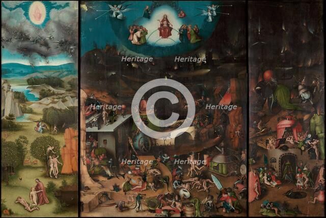 The Last Judgment. Winged Altar after Hieronymus Bosch, c1524. Creator: Cranach; Lucas; the Elder (1472-1553).