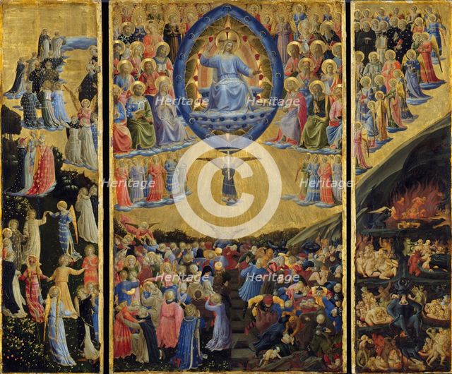 The Last Judgment (Winged Altar), Early 15th cen.. Artist: Angelico, Fra Giovanni, da Fiesole (ca. 1400-1455)