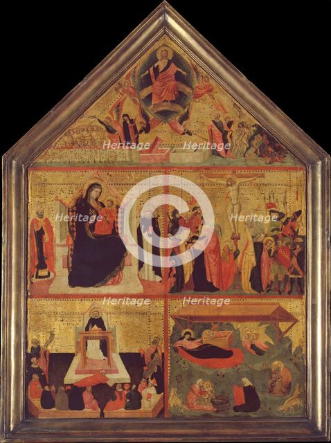 The Last Judgment; The Virgin and Child with a Bishop-Saint and Saint Peter Martyr..., ca. 1325. Creator: Master of the Dominican Effigies.