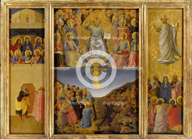 The Last Judgment (Triptych), ca 1447. Creator: Angelico, Fra Giovanni, da Fiesole (ca. 1400-1455).