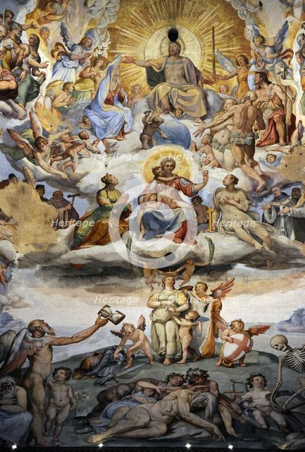 The Last Judgement, Duomo of Florence, Italy, 1572-1579.  Creators: Giorgio Vasari, Federico Zuccaro.