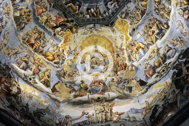 The Last Judgement, Duomo of Florence, Italy, 1572-1579.  Creators: Giorgio Vasari, Federico Zuccaro.