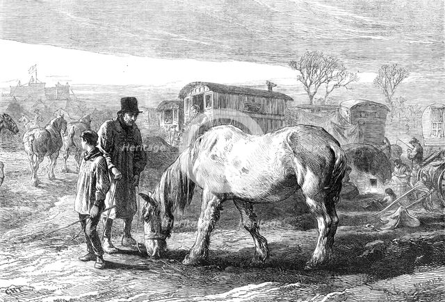 "The Last Lot", by G. H. Thomas, general exhibition of water-colour drawings, Dudley Gallery, 1868.  Creator: W Thomas.