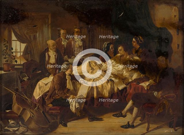 The last moments of W A  Mozart. Creator: Henry Nelson O'Neil.