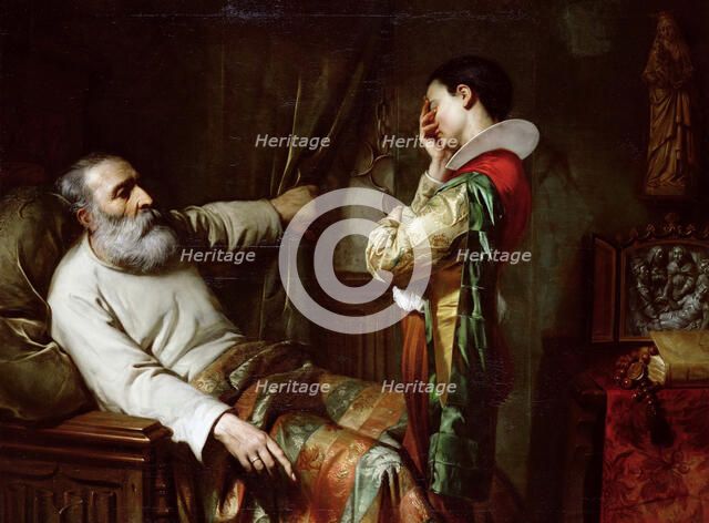 The last moments of Christopher Columbus, 1870. Creator: Jacquand, Claude (1803-1878).