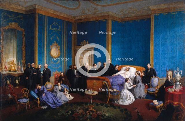The last moments of HRH the Prince Consort, c16861. Creator: Le Port.