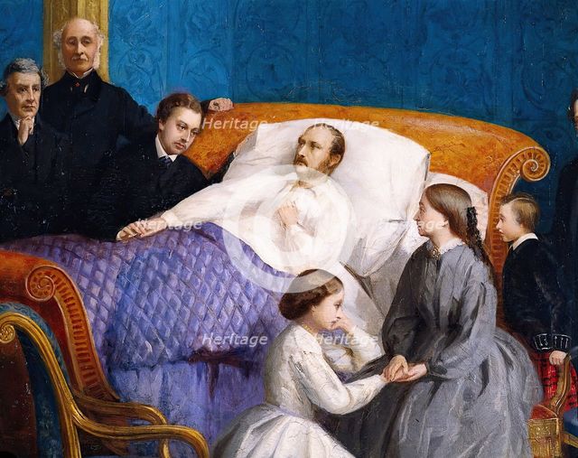 The last moments of HRH the Prince Consort, c1861. Creator: Le Port.