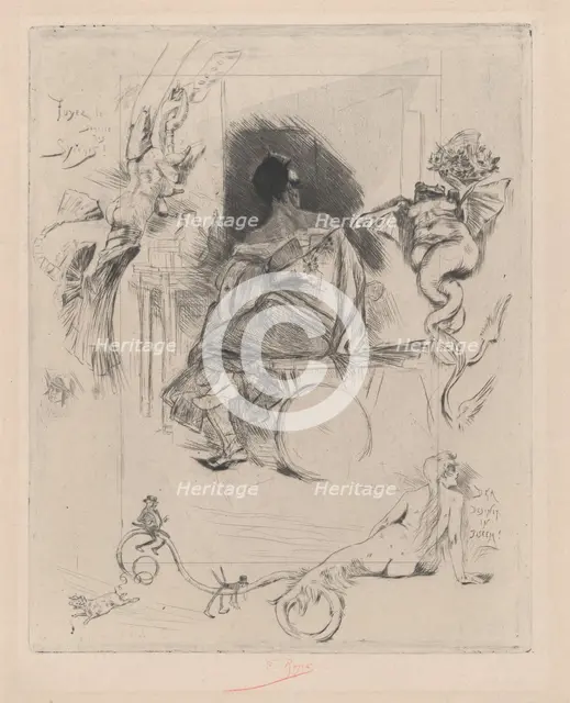 The Last Maja, second half 19th century. Creator: Félicien Rops.