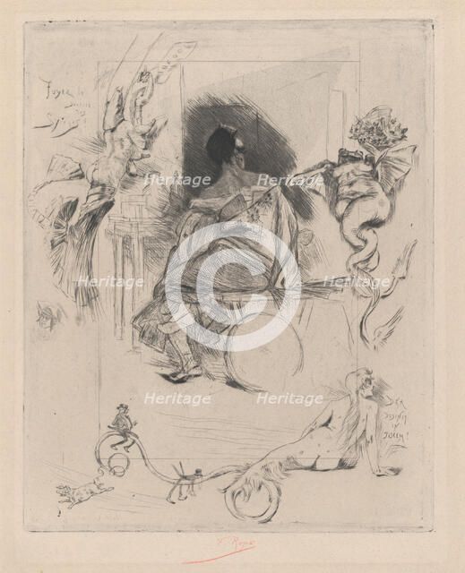 The Last Maja, second half 19th century. Creator: Félicien Rops.