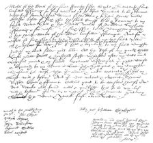 The last sheet of Shakspeare's will, 1864. Creator: Unknown