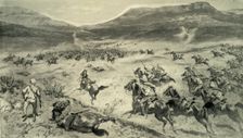 The Last Stand Made By The Boers Before Kimberley-Charge of British Cavalry 1900. Creators: Godfrey Douglas Giles, WS Small