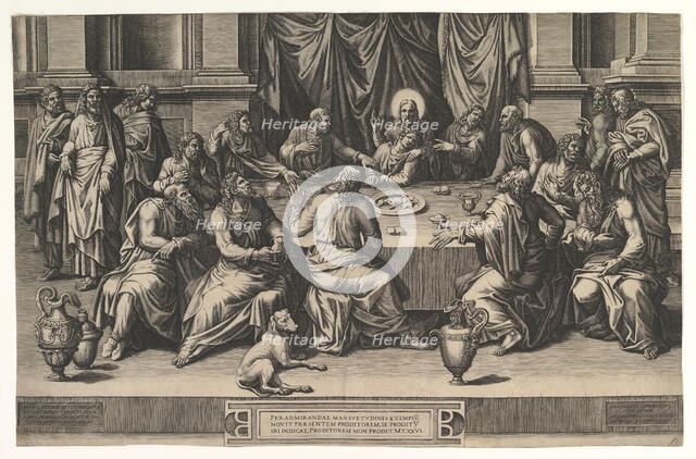 The Last Supper, 1551. Creator: Giorgio Ghisi.
