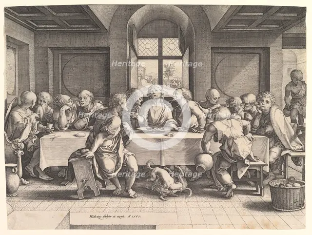 The Last Supper, 1585. Creator: Hendrik Goltzius.