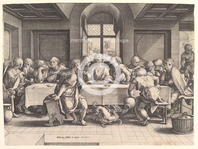 The Last Supper, 1585. Creator: Hendrik Goltzius.