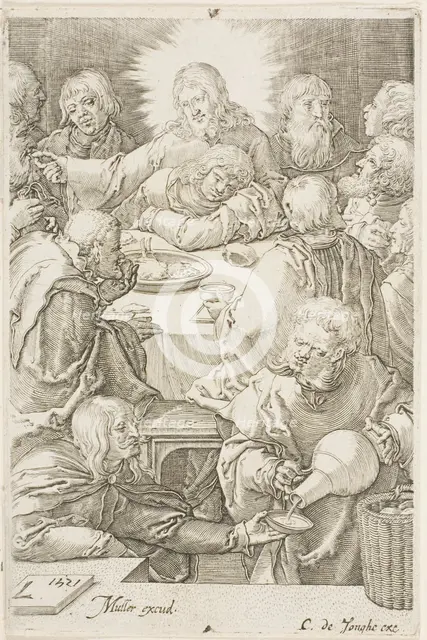 The Last Supper, 1615/1620. Creator: Jan Muller.