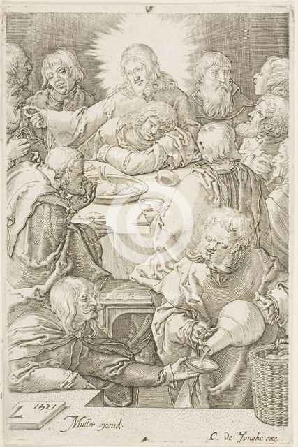 The Last Supper, 1615/1620. Creator: Jan Muller.