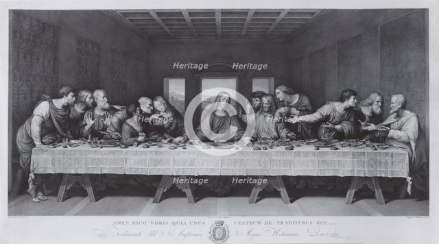 The Last Supper, 1800. Creators: Raphael Morghen, Teodoro Matteini.