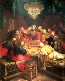 The Last Supper oil by Otto Van Veen
