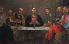 The Last Supper oil on canvas, made in Barcelona or Tarragona towards 1710-1720 by Antonio Vila…
