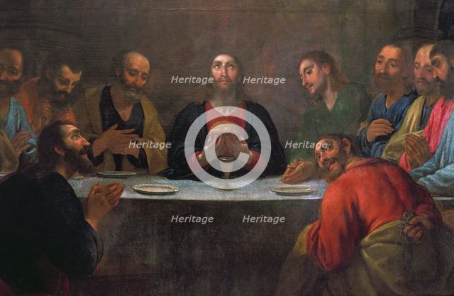 The Last Supper', oil on canvas, made in Barcelona or Tarragona towards 1710-1720 by Antonio Vila…