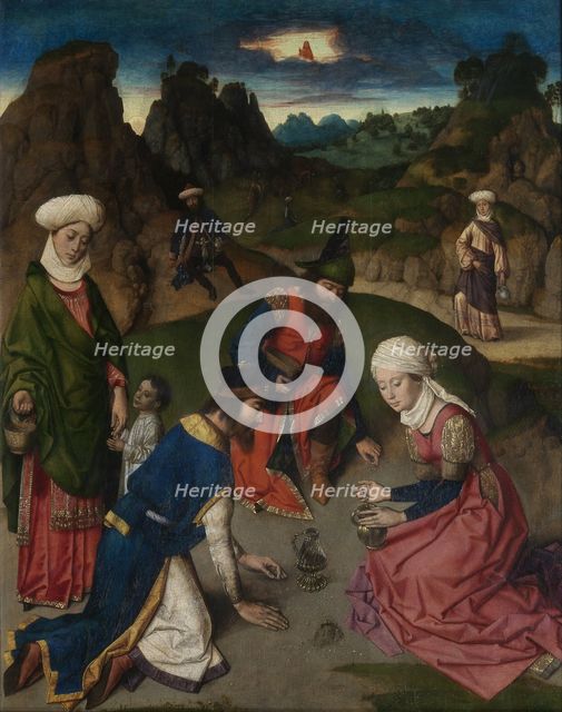 The Last Supper altarpiece: The Gathering of Manna (right wing), 1464-1468. Artist: Bouts, Dirk (1410/20-1475)