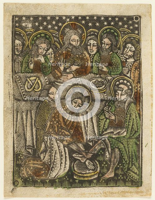 The Last Supper and Christ Washing the Feet of the Apostles, 1460-65. Creator: Unknown.