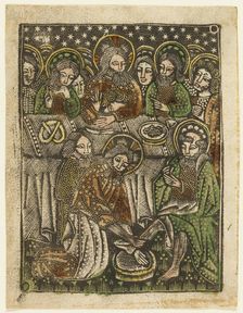 The Last Supper and Christ Washing the Feet of the Apostles, 1460-65. Creator: Unknown