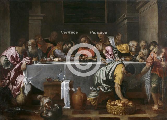 The Last Supper. Artist: Carracci, Agostino (1557-1602)