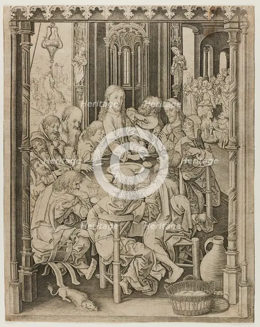 The Last Supper, c.1485. Creator: Master IAM of Zwolle.